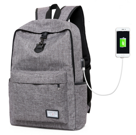 Backpack Grey Anti Theft Bag - BiBa Beauty