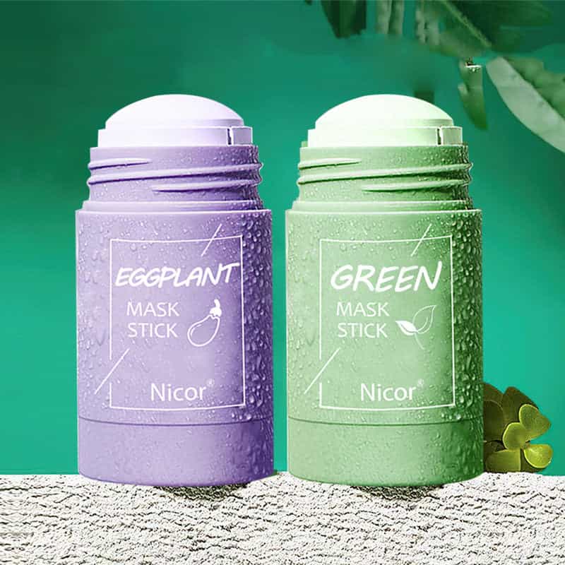 Green Tea & Eggplant Clay Stick Mask for All Skin Types - BiBa Beauty