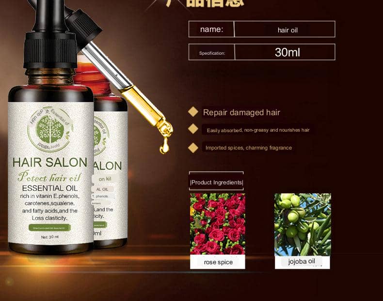Hair Essential salon Oil Curling Iron Damaged Hair BiBa Store